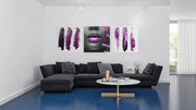 Vrouw in Paars – Vierkante Canvas Wanddecoratie – Canvas Decoratie voor de Wand