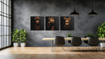 Drie Apen – Vierkant Canvas Schilderij voor de Wand