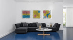Abstracte Kunst – Ontwerp 2 – Vierkant Canvas Kunstwerk voor het Interieur
