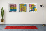 Abstracte Kunst – Ontwerp 2 – Vierkant Canvas Kunstwerk voor het Interieur