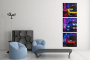 Neon Sportauto's – Canvas Schilderij als Wanddecoratie
