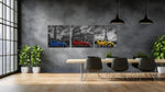 Retro Auto – Vierkante Canvas Wandkunst