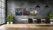 Retro Auto – Vierkante Canvas Wandkunst