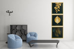 Gouden Bladeren – Canvas Wandkunst in Vierkante Uitvoering