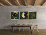Gouden Bladeren – Canvas Wandkunst in Vierkante Uitvoering