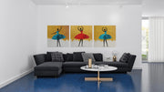 Ballerina in Moderne Kunststijl – Vierkant Canvas Schilderij voor de Wand