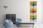 Ballerina in Moderne Kunststijl – Vierkant Canvas Schilderij voor de Wand