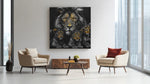 Leeuw met Welpen Vierkant – Modern Canvas Schilderij – Vierkant Canvas Kunst voor de Muur