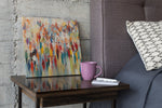 Abstracte Mensenmassa – Canvas Wandkunst in Vierkante Uitvoering