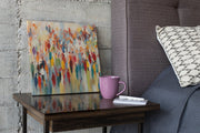 Abstracte Mensenmassa – Canvas Wandkunst in Vierkante Uitvoering