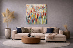 Abstracte Mensenmassa – Canvas Wandkunst in Vierkante Uitvoering