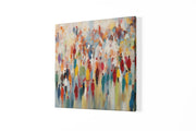 Abstracte Mensenmassa – Canvas Wandkunst in Vierkante Uitvoering