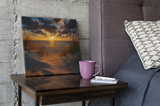 Zonsondergang Vierkant – Vierkant Canvas Schilderij voor de Wand