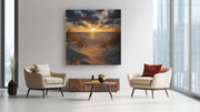 Zonsondergang Vierkant – Vierkant Canvas Schilderij voor de Wand