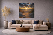 Zonsondergang Vierkant – Vierkant Canvas Schilderij voor de Wand