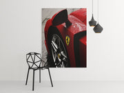 Rode Sportwagen Canvas Schilderij 75x100 cm