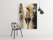 Elegante Vrouw Canvas Schilderij 75x100 cm