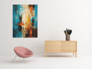 Kleurrijke Abstracte Kunst Schilderij 75x100 cm
