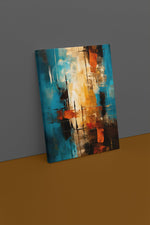 Kleurrijke Abstracte Kunst Schilderij 75x100 cm