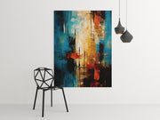 Kleurrijke Abstracte Kunst Schilderij 75x100 cm