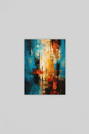 Kleurrijke Abstracte Kunst Schilderij 75x100 cm