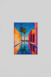 Canvas Schilderij Tropische Poolscape 75x100 cm