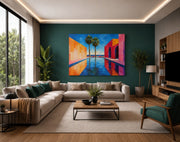 Palmbomen Canvas Schilderij 100x75 cm