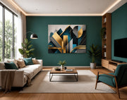 Geometrische Vormen Moderne Print op Canvas 100x75 cm