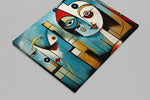 Moderne Kunst Canvas Schilderij 100x75 cm