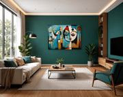 Moderne Kunst Canvas Schilderij 100x75 cm