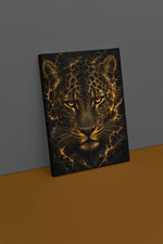 Gouden Luipaard Canvas Schilderij 75x100 cm