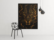 Gouden Luipaard Canvas Schilderij 75x100 cm
