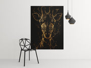 Gouden Giraf Canvas Schilderij 75x100 cm
