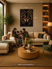 Gouden Wolf Canvas Schilderijen 75x100 cm