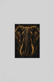 Gouden Olifant Canvas Schilderij 75x100 cm