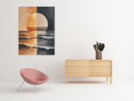 Abstracte Zonsondergang Canvas Schilderij 75x100 cm