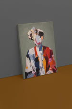 Artistiek Kleurenportret Canvas Schilderij 75x100 cm