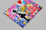 Graffiti Love is The Answer Canvas Schilderij 100x75 cm