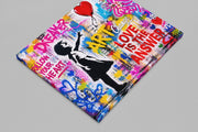 Graffiti Love is The Answer Canvas Schilderij 100x75 cm