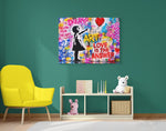 Graffiti Love is The Answer Canvas Schilderij 100x75 cm