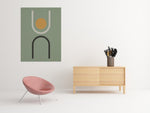Geometrische Lijnen Print op Canvas | Wanddecoratie | 75x100 cm