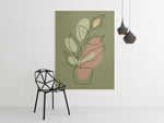 Abstract Plant Canvas Schilderij 75x100 cm