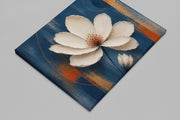 Witte Bloem Canvas Schilderij 100x75 cm