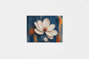 Witte Bloem Canvas Schilderij 100x75 cm