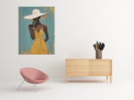 Elegante Vrouw Canvas Schilderij 75x100 cm
