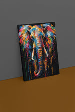 Kleurrijke Olifant Pop Art Canvas Schilderij 75x100 cm