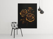 Gouden Rozen Canvas Schilderij 75x100 cm
