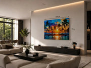 Zonsondergang Canvas Schilderij 100x75 cm