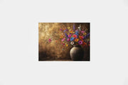 Veldbloemen in Vaas Canvas Schilderij 100x75 cm