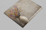 Landelijke Bloemen in Vaas Canvas Schilderij 100x75 cm